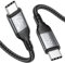 RAVIAD Cable USB C a USB C 2M, 20Gbps USB 3.2 Gen2×2 Cable Tipo C, Carga Rápida PD3.1 240W 48V/5A, Vídeo 8K@60Hz 4K@60Hz Para iPhone 16/15, Galaxy S25/S24/S23, MacBook, Pad, Dock, Monitor