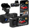 LECTRUS 3-Kanal 4K Dash Cam Vorder- und Heckschau, 5G WiFi Dash Cam, APP Steuerung, Nachtsicht, 3 IPS Bildschirm, G-Sensor, 24-Stunden-Parkmodus, Schleifenaufnahme, 64GB SD-Karte inklusive