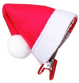 SAFIGLE Weihnachts Haarspange 3d Kleiner Weihnachtsmütze Kunststoff Haarnadel Kinder Damen Kopfschmuck Für Festtage