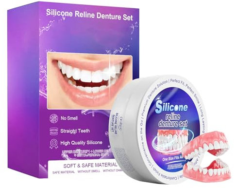 Kit de prothèse dentaire en silicone - Sous-alimentation pour dentaires - Cosmétiques attachés - Temporaires pour embellissement oral