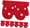 Cabilock 8 Piezas Soporte de Cubiertos de Navidad Forma de Mitón Bolsitas para Decoración de Mesa para Fiestas y Comidas Navideñas