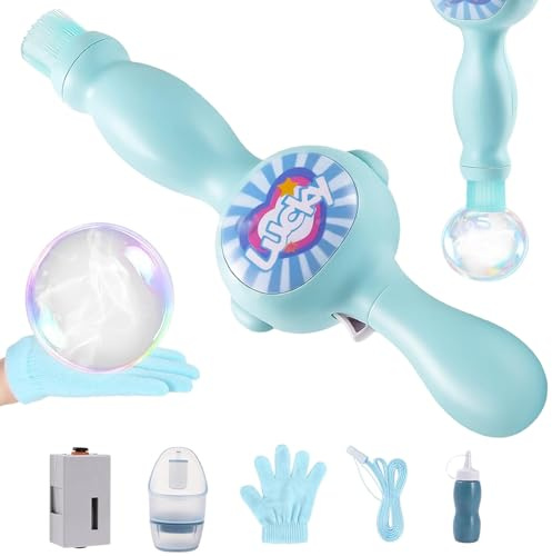 Machine à bulles de fumée pour enfants, machine à bulles de brouillard avec effet de fumée élastique, baguette magique à bulles interactive, machine de soufflage de bulles amusante pour fête
