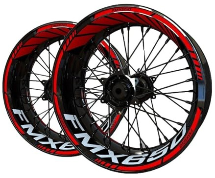 Felgenr Sticker Reflektierende Felgenaufkleber Für FMX650 FMX 650, Wasserfeste Felgenstreifen-Aufkleber Für Die Nabe Motorrad Felgen Aufkleber Komplett(Farbe 1)