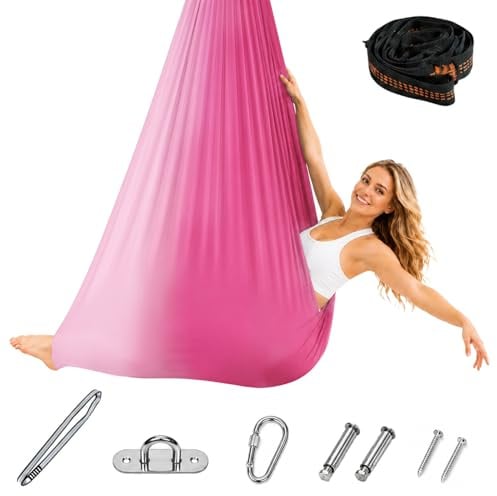 Herbst 150x280CM Aerial Yoga Hängematte Set mit Zubehör 200kg Belastbar