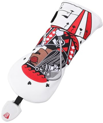 RiToEasysports Wood Club Head Cover med Premium PU-läder, Dubbla Sydda Band, för Driver Fairway Wood Hybrid