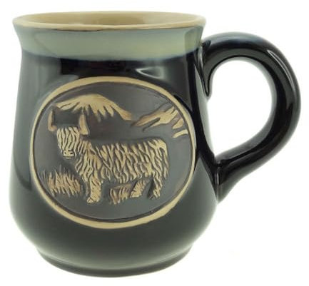 Glen Appin Taza de cerámica con diseño de vaca de Highland Coo