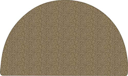Nicoman Easy-Clean & Dirt-Trapper Barrier Half Circle Moon Doormat|Non-Shedding & Jet-Washable Outdoor Spaghetti Doormats (Beige, 70x44cm)