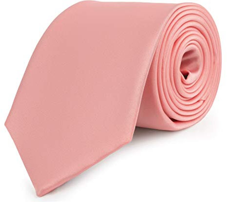 Ladeheid Cravatta Classica Uomo KP-8(Rosa Cipria, 150cm x 8cm)