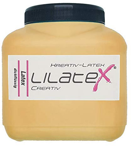 Lilatex 1 Liter sandfarbener dickflüssiger Flüssiglatex/Farblatex/Latexmilch - dickflüssiger Naturlatex (Sand)