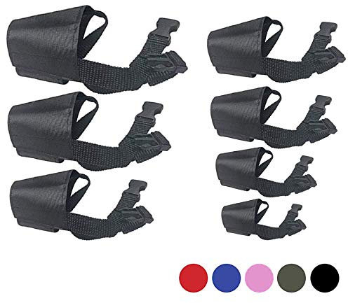 JYHY Dog Muzzles Suit - 7PCS Dog Muzzles Adjustable Quick Fit pet Muzzle Prevent from Biting Barking and Chewing for Small Medium Large Dogs,Black