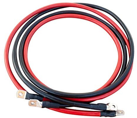 ECTIVE Batteriekabel - M8/M8, 2m, rot/schwarz, Kupfer, 50 mm² - Massekabel, Batterieladekabel, Stromkabel mit Ringösen für 12V Motorrad Batterie, Versorgungsbatterie, Traktionsbatterie
