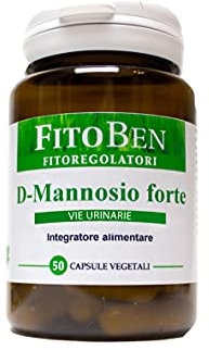 Fitoben | D-Mannosio Forte Integratore Naturale per il Benessere delle Vie Urinarie. 50 Capsule Vegetali
