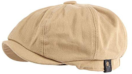Schiebermütze Herren Baumwolle Newsboy Flat cap Barett Cap Schirmmütze