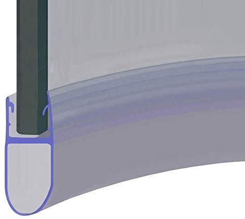 Pre Curved Shower Screen Door Bubble Seal | Fits 4, 5 or 6mm Glass | Seals Gaps of Up to 16mm | 850mm Long | SEAL029 (25mm Sample)