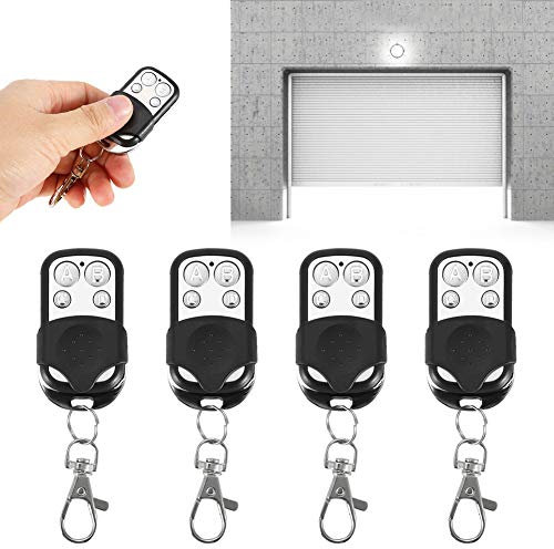4 * Portachiavi con telecomando-telecomando cancello clonabile-Portachiavi, 4 Pezzi Portachiavi con Telecomando Wireless a Clonazione Universale per Cancello Porta Garage