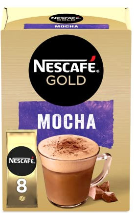 Nescafe MOCHA 8 sobres de café soluble con delicioso sabor a delicioso chocolate 136g