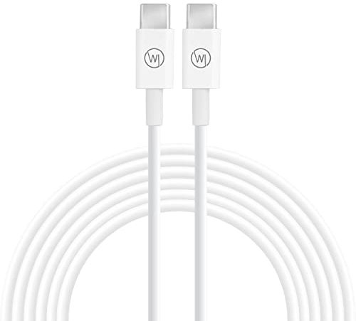 Wicked Chili 1x USB C auf USB-C Fast Charge Ladekabel 1m (3A / 20V / 60W) kompatibel mit iPhone 17, 16, 15, iPad Pro, iPad Air, Switch, Handy, Schnelladekabel, Ersetzt Apple Kabel MUF72ZM/A, weiß
