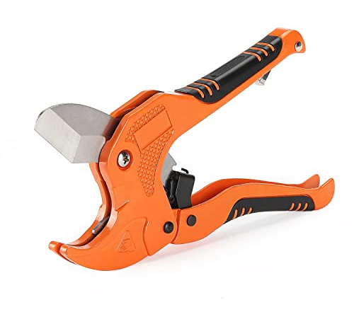 Bates- PVC Pipe Cutter, Cuts up to 1-1/4, Ratcheting PVC Pipe Cutter Tool, Pipe Cutters PVC, PVC Pipe Shears, PVC Cutter, Plastic Pipe Cutter, PEX Pipe Cutter, PVC Cutter Tool, PVC Ratchet Cutter