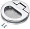 sourcing map Flush Pull Ring Handle 43.5x7mm, Plane Drawer Door Pull, Silver Tone