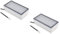 ledscom.de 2 Stück LED Pflasterstein Bodeneinbauleuchte CUS für außen, IP67, eckig, 20 x 10cm, 2,9 W, 228lm, kaltweiß