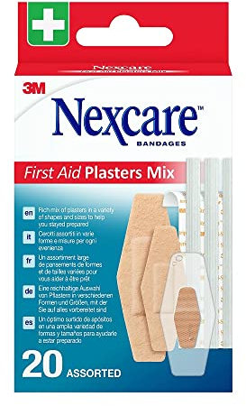 Nexcare First Aid Plasters Mix, Assorted, 20/Pack