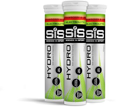 Science in Sport Hydro Electrolyte Tablets 60 pcs. Strawberry & Lime – Vegan & Gluten-Free, Ideal to Promote Hydration and Maintain Electrolytes Balance (Packaging May Vary)