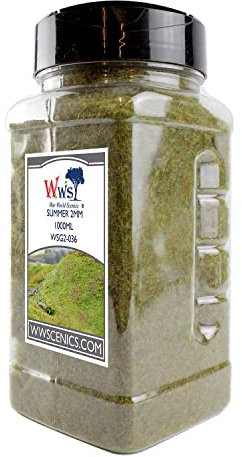 WWS War World Scenics WWScenics | 2mm Winter Statische Grasfasern | 1000ml | WSG2-036 | Streugras für Modellbahn und Modellbau