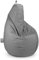 Happers Sitzsack XXL Modell Birne aus mattem Naylim Hellgrau. Outdoor und Indoor