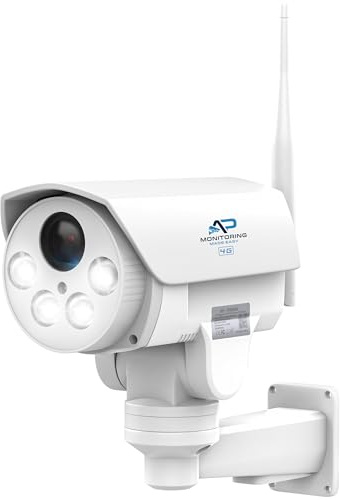 AP 10x Zoom Überwachungskamera ohne WLAN P5065 – Aussen Kamera mit SIM Karte Outdoor Sicherheitskamera, Infrarot Nachtsichtfunktion kabellose IP66 Aussenkamera mit Bewegungsmelder & Videoüberwachung