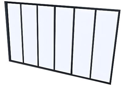 Vente-unique-Cristalera Atelier Bayview de Aluminio termolacado Negro - 180x105 cm