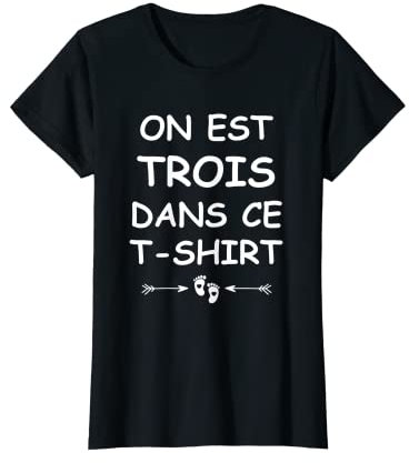 Femme Humour maman enceinte deux enfants Annonce Grossesse Jumeaux T-Shirt