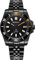 BERNY Montre de plongée pour homme avec revêtement AR en verre saphir, lunette rotative, bracelet automatique avec couronne à visser, étanche à 20 ATM, super lumineux, Entièrement noir.