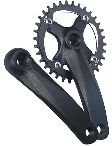 GANOPPER Kettenblatt-Kettenblatt-Kurbelgarnitur, 30T, 32T, 34T, 36T, 38T, schmal, breite Zähne, Singlespeed, 32T, 165 mm