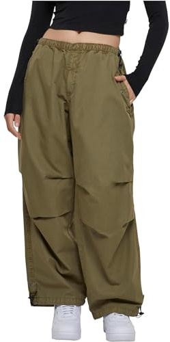 Urban Classics Damen Hose Ladies Cotton Parachute Pants tiniolive XS
