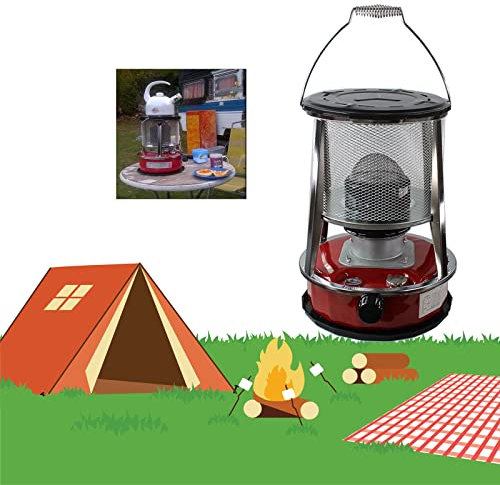 Samnuerly Kerosin-Ofen-Heizung, Kerosin-Ofen zum Heizen, Kochen, Outdoor, Zelt-Heizung, Heizungen, drinnen und draußen, ohne Strom, Herd-Brenner, tragbar, rauchfrei
