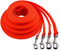 LENNIE Wasserfeste Schleppleine für kleine u. große Hunde, Made in Germany, Easycare, 5m 8m 10m 15m Hundeleine mit Handschlaufe, leicht, robust [Neon-Orange, 8mm (bis 10kg), 5m]