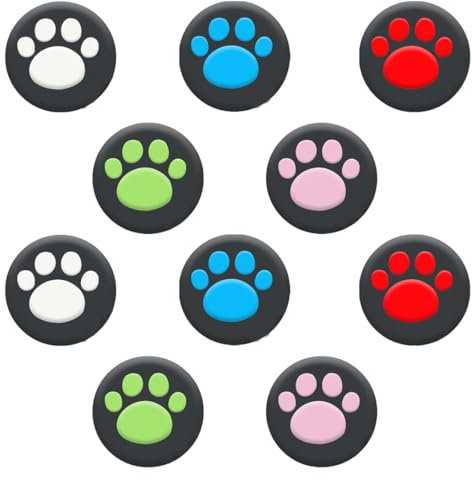 BCZR 10pcs Accesorios De Empuñadura De Caperuza,Juego De Accesorios De Agarre Caps,Joystick Protection Attachments,Tapa De Agarre De Joystick De Silicona para Ps5, Ps4, Xbox 360, Ps3 Mando De Juegos
