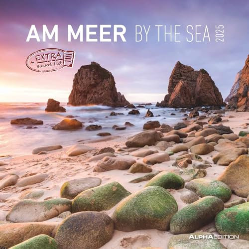 Alpha Edition - Am Meer 2025 Broschürenkalender, 30x30cm, Wandkalender mit Platz für Notizen und Termine, Bilder rund ums Meer, Monatsübersicht und Ferientermine DE/AT/CH