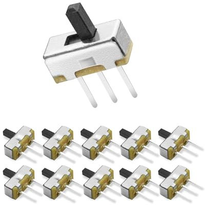Interruptor ON OFF, Microinterruptor SPDT Mini interruptores Palanca deslizante pequeña 1p2t para PCB Arduino Breadboard Placa electrónica Dip Miniatura 3 mm 70PCS GuuYebe