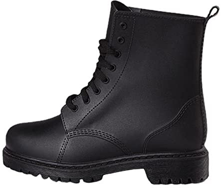 Stivali di gomma, stivali da pioggia da giardino, Stivali da pioggia da donna Scarpe da pioggia impermeabili Piattaforma Donna Scarpe da acqua con fango Stivaletti con lacci in gomma Stivali da pioggi