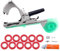 SUKITMISO Bindegerät für Pflanzen mit 10 Rollen Band und 1 Box Klammern, Pflanzenbindemaschine Bandzange Tapetool, Tying Maschine, Handbindemaschine für Weinberg Tomaten Gurken Obst Gemüse