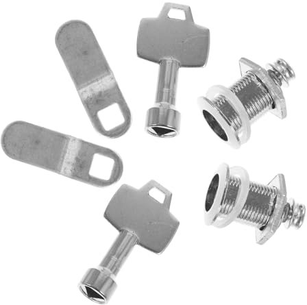 MERRYHAPY 2 Sätze Mülltonnenzubehör Dreiecks-schlüssel Dreieck-steckschlüssel Für Mülltonnensicherung Gegen Tiere Und Unbefugte