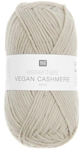 Rico Design Essentials Vegan Cashmere aran, Strickgarn 100% Polyamid, 50g (02 beige)