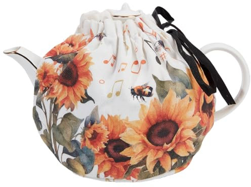 CREATCABIN Tea Pot Cover Teapot Cozy Vintage Keep Warm Prevent Dust Washable Adjustable Decorative Vintage Kitchen Dinning Room Party Camping for Small Medium Teapots Coffee Pots 6.1x6.9 Inch