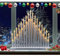 Trendi 33 Warm White LEDs Candles Bridge |Main Powered Plastic Pipe Tube Tower| Holiday Indoor Festive for Christmas | Modern Faux Xmas Decoration for Window Sill, Table (Silver 33 LED Candle Bridge)