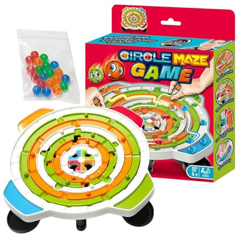 Ball Maze Game, Puzzle Toy for Kids, Round Ball Maze, Activity Puzzle Board, Maze Game for All Ages, Holiday Puzzle Game, Perfect Plaything for Family and Friends Parties