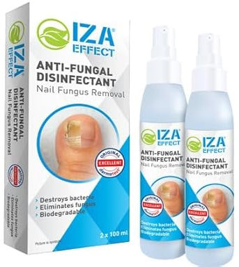 IZAEFFECT spray antimicotico per unghie e piedi, XXL 1 x 100 ml + 1 x 100 ml gratis