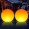 DeeprBling Lampe Flottante Piscine Solaire, Boule Flottante Lumineuse LED à Flamme, Lumière Solaire Flottante Piscine Étanche IP68, 35cm Gonflable Boule Lumineuse Flottante Piscine Extérieure-2 Pièces