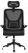 naspaluro Computer Desk Chairs, Ergonomic Office Chair with 2D Headrest, Flip-up Armrests Mesh Chairs with Metal Claws, Mid-Back Home Office Chair-Black Chair