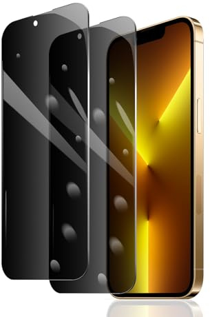 2 Stück Sichtschutz Schutzfolie für iPhone 13 Pro Max/14 Plus, Anti-Spy Panzer Schutz Glas, Anti-Spionage Panzerfolie, Display Sichtschutzfolie aus gehärtetem Glas, Privacy Schutzglas, 9H Härte